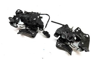 2011 BMW 740i (F02) FRONT LEFT & RIGHT LOWER HOOD BONNET LOCK LATCH SET/2 — exact item pictured